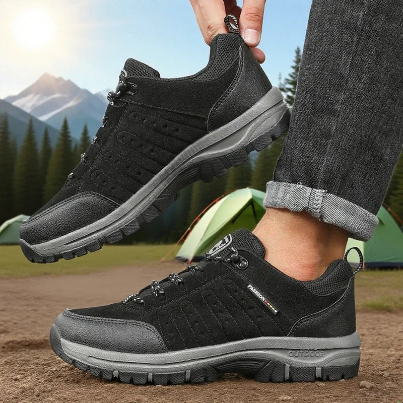 Men's Anti Slip Hiking Shoe Retro Wedge-shaped Platform Outdoor Sneakers Comfortable Breathable Camping Hiking Shoes for Women