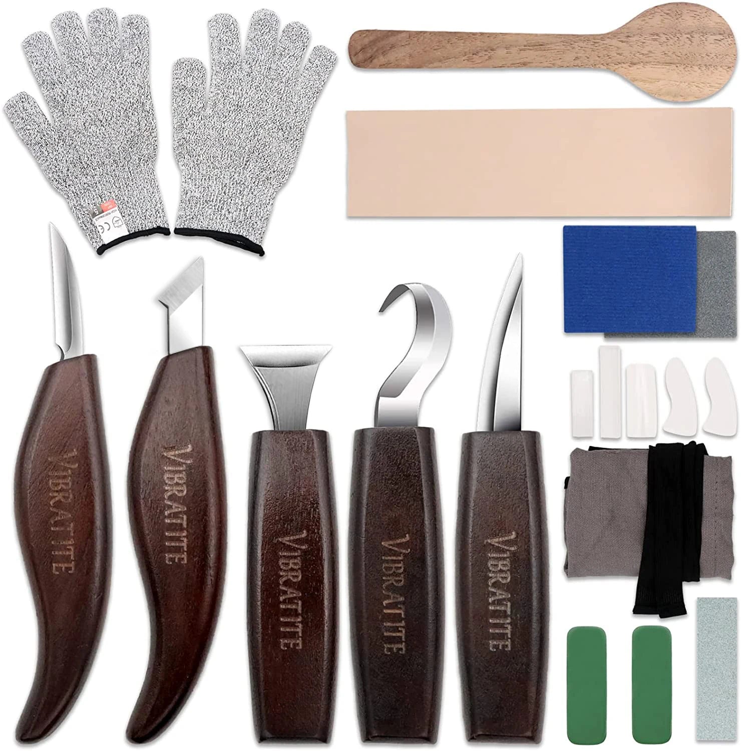 Wood Carving Tools Set 14 in 1 Wood Carving Kit with Detail Wood Knife Woodworking Hand Tool Whittling Kit for Beginners DIY