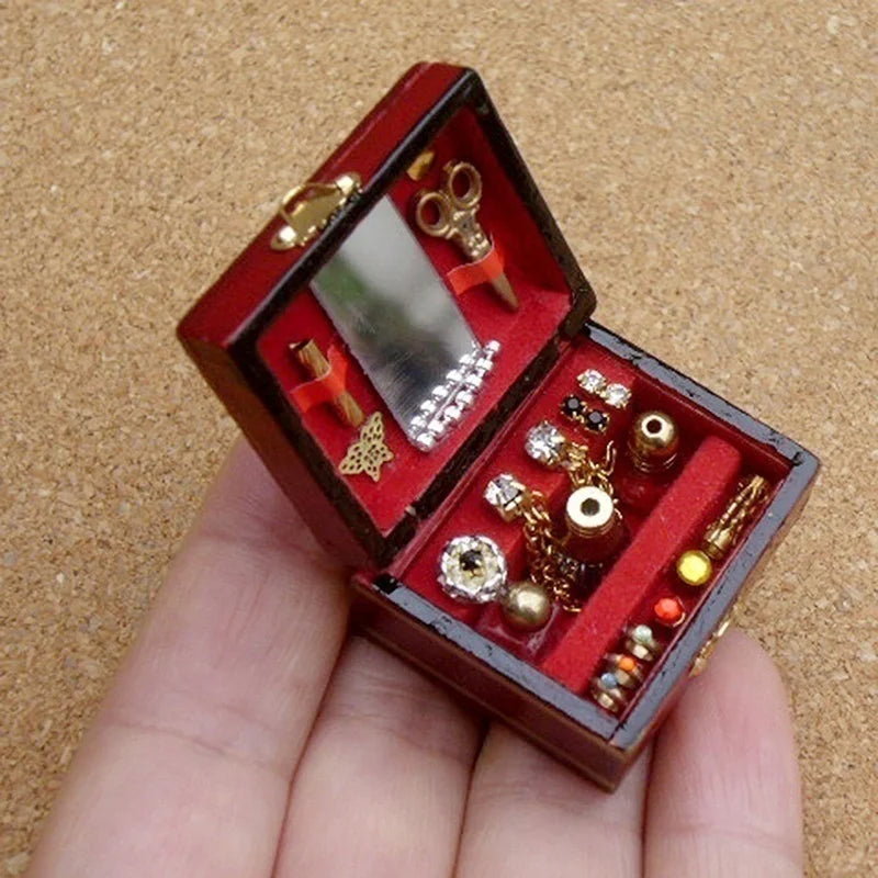1/12 Dollhouse Miniatures Jewelry Box /Doll House Accessory Room Decor