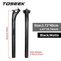 TOSEEK Carbon Seatpost 27.2 31.6mm Length 400mm Matte Black MTB Road Bike Seat Post Seat Tube Bicycle Parts MTB Carbon Canoe