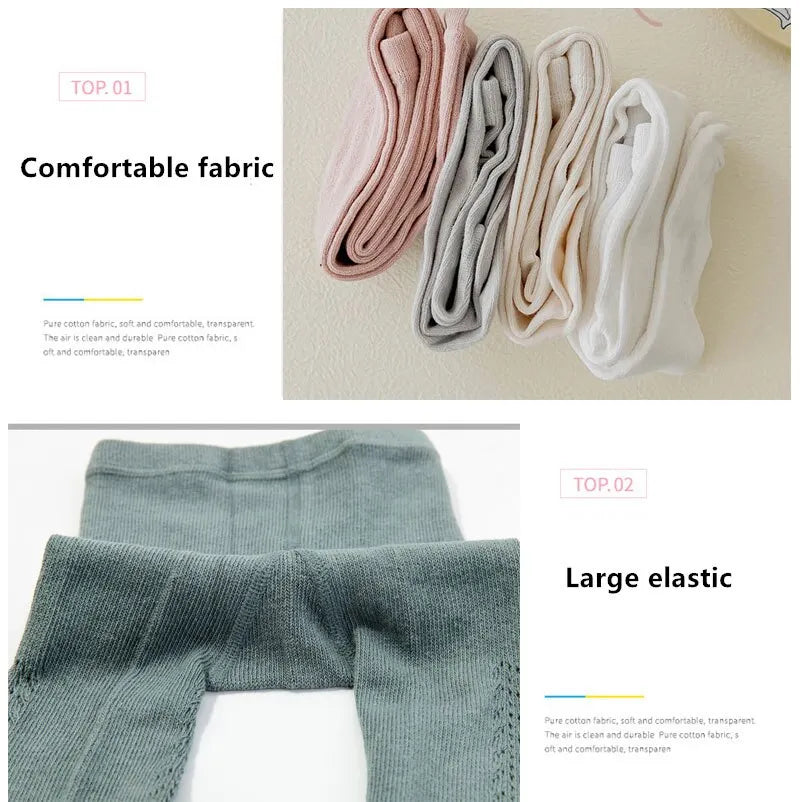 Baby Girls Tights Autumn Cotton Boys Toddler Stockings Breathable Solid Cute Infant Spainish Style Princess Pantyhose