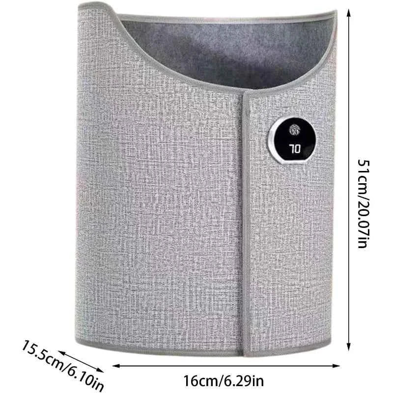 Silent Foldable Leg Warmer Pro - Under Desk Electric Foot Heater with Thermostat & Auto Shut Off for Office Home Timer