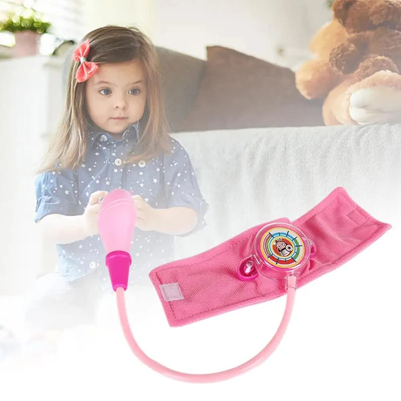Kids Doctor Play Set - Simulation Blood Pressure Monitor Toy, Pretend Medical Checkup Kit for Children Educational Gift toy