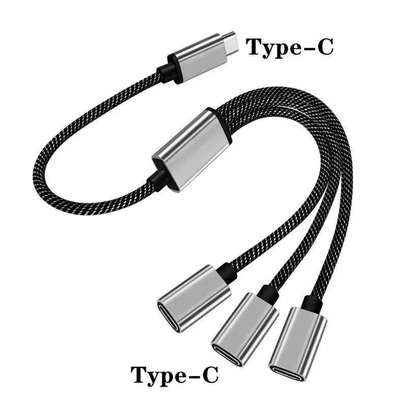 USB Type C Hub Extensions 4 Port USB Cable Splitter OTG High Speed Transfer Adapter Portable Converter For PC Laptop Macbook Pro