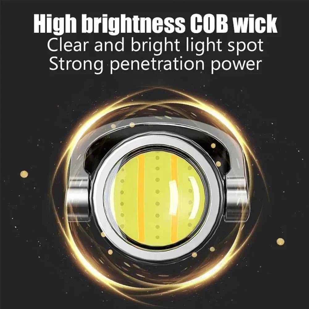 COB LED Keychain Flashlight Multifunctional Pocket Flashlight USB Rechargeable Portable Keychain Torch for Camping Hiking
