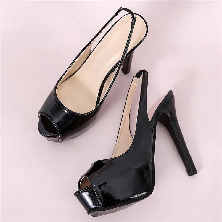 Women Pumps Big Size 35-43 High Heels Sandals Woman 2025 Sexy Party Platform Open Toe Heels Europe America Wedding Shoes Bridal