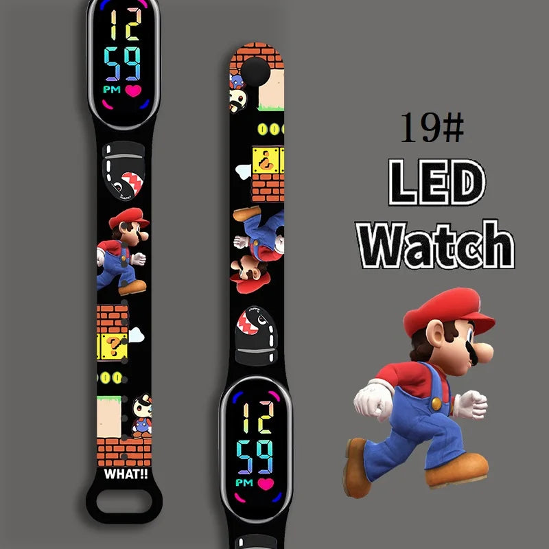 Kids LED Watch Touch Control Digital Watch Silicone Strap Waterproof Sport Wristwatch for Boys Girls Children Birthday Gift