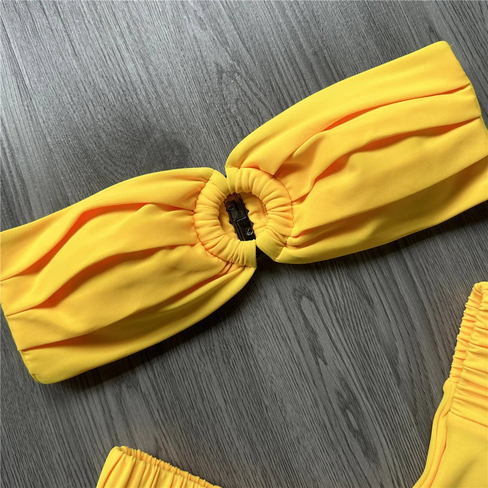 Micro Bikini Push Up Women Swimsuits 2025 Sexy Female Swimwear Brazilian Bikini Set Thong Biquini Swimming Suits Beachwear