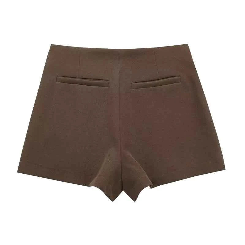 MUJER 2025 Asymmetric Skort For Women Pink Black Mini Skirt Shorts Woman Fashion High Waist Short Skirts Summer Casual Shorts