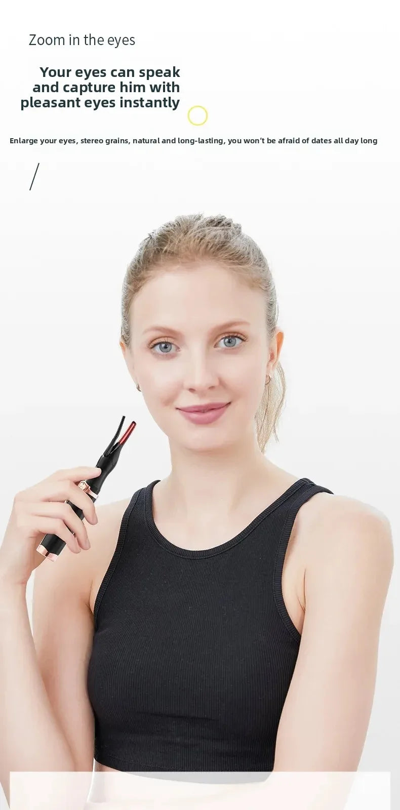 Electric Eyelash Curler Electric Heating Long-lasting Shaping Intelligent Temperature Control Portable and Not Harmful Makeup
