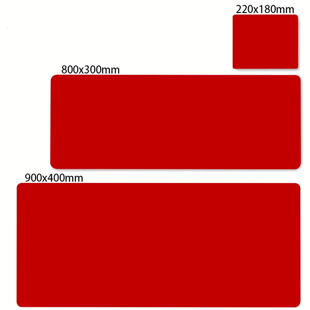 Pure Black Mousepad Large Gaming Solid Color Mouse Pad Natural Rubber Waterproof Keyboard Big Mouse Mat Anti-slip Keyboard Mat