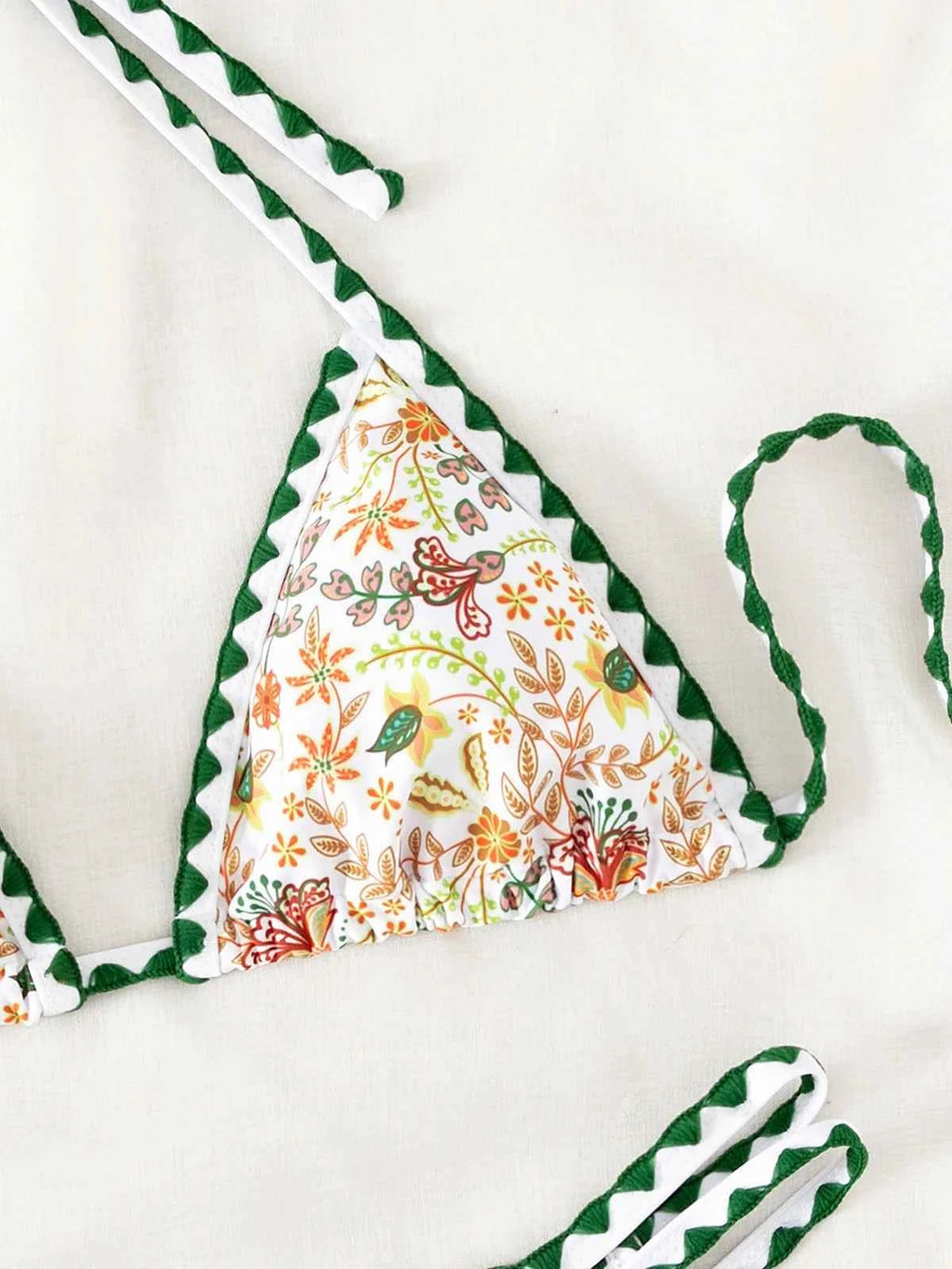 Sexy Flower Printed Halter Brazilian Bikini Female Swimsuit Women Swimwear Two-pieces Bikini set Bather Bathing Suit Swim K4997