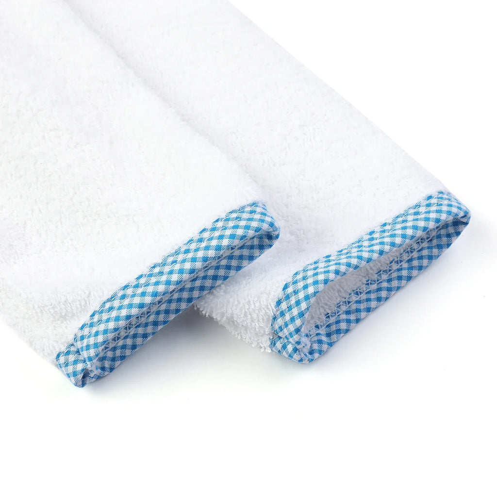 Ruffkids 100% Cotton BathRobe Boys Girls Robe Pajamas Sleepwear With Belt White Pijamas Long Sleeve Hooded Bath Towels Kids Pjs