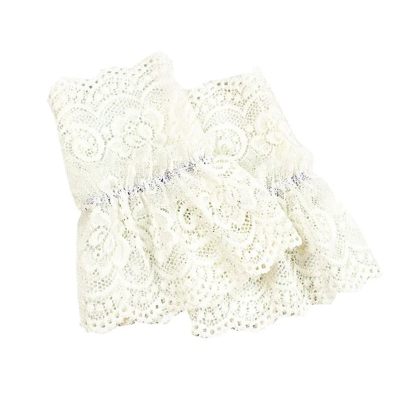 1Pair Detachable Fake Sleeves Spring Autumn Lace Ruffles Elbow Sleeve Cuff Sweater Decorative Sweet Female Transparent Cuffs