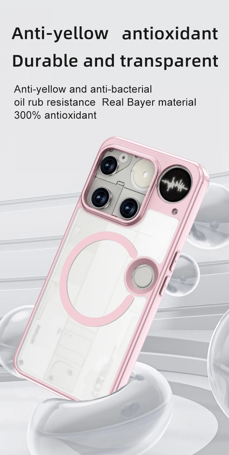 Magnetic Wireless Charging Armor Magsafe Case For Nothing Phone 3 2 1 2 Plus 3a Pro Military Shockproof Back Cover