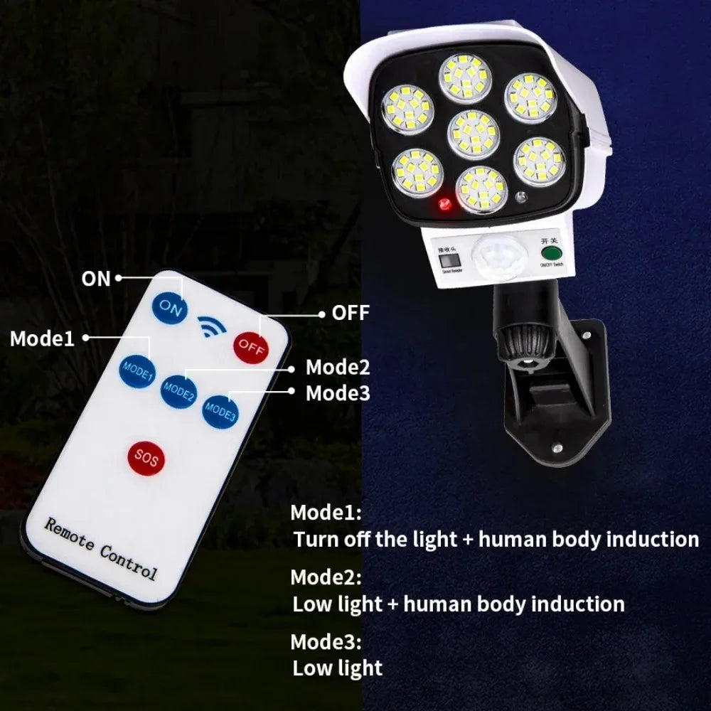 Outdoor Solar Motion Sensor Flood Light With Camera