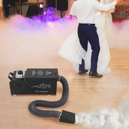 2000W Water Mist Machine Low Lying Fog Machine Ground Smoke Effect Equipment Performance for DJ Disco Wedding Party KTV Stage