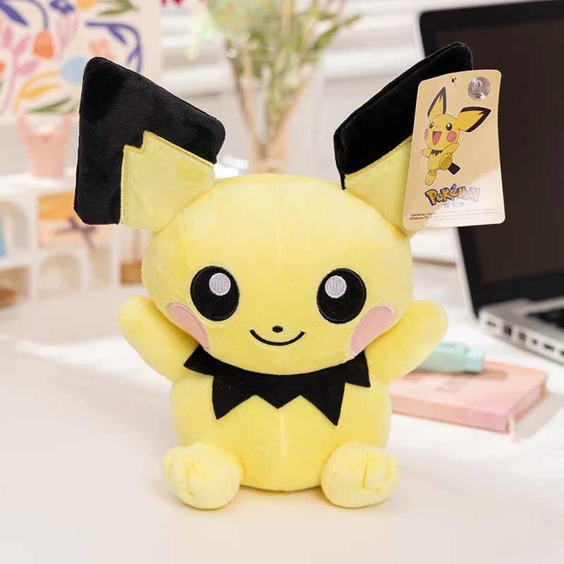 Genuine Pokemon Pikachu Stuffed Doll Cute Cartoon Anime Series Gengar  Eevee Stuffed Doll Kawaii Toys Hobbies Kids Birthday Gift