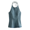 Faionable Versatile Women's Denim Vest S4290 Sexy Top for All Seasons Spring Summer Autumn Winter by WMDR