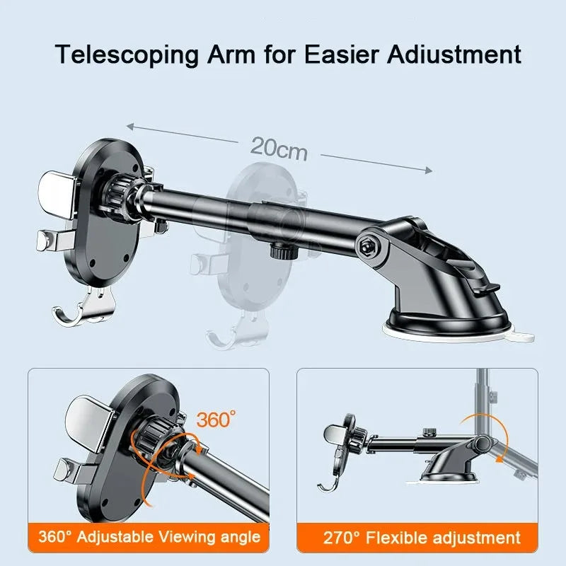 Universal Dashboard Car Phone Holder Multi-Functional 360 Rotating GPS Navigation Air Vent Mount Sucker Bracket Car Phone Mount