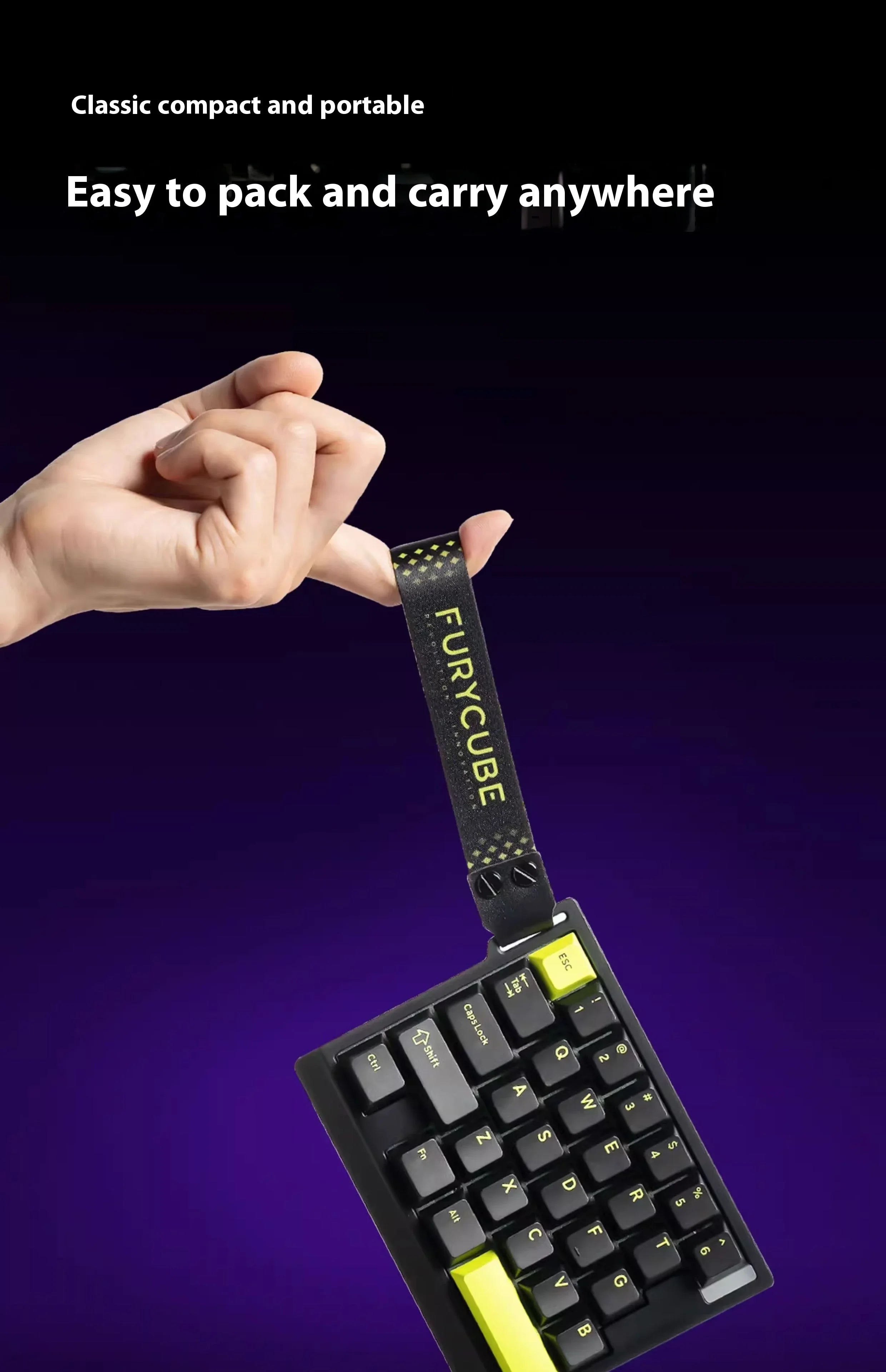 FURYCUBE M30 HE Hall Effect Gaming Keyboard Mini Keypad RT0.01mm 0.1ms Latency Support SOCD MT Valorant FPS Wired Game Keyboard