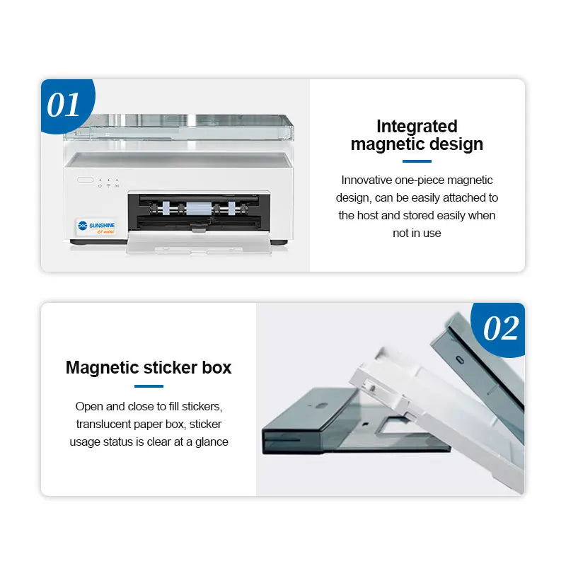 SUNSHINE C1 Mini Printer Connected to SS-890c/mini/pro/pro max 870C Y22 film cutter,customized mobile phone color film back film