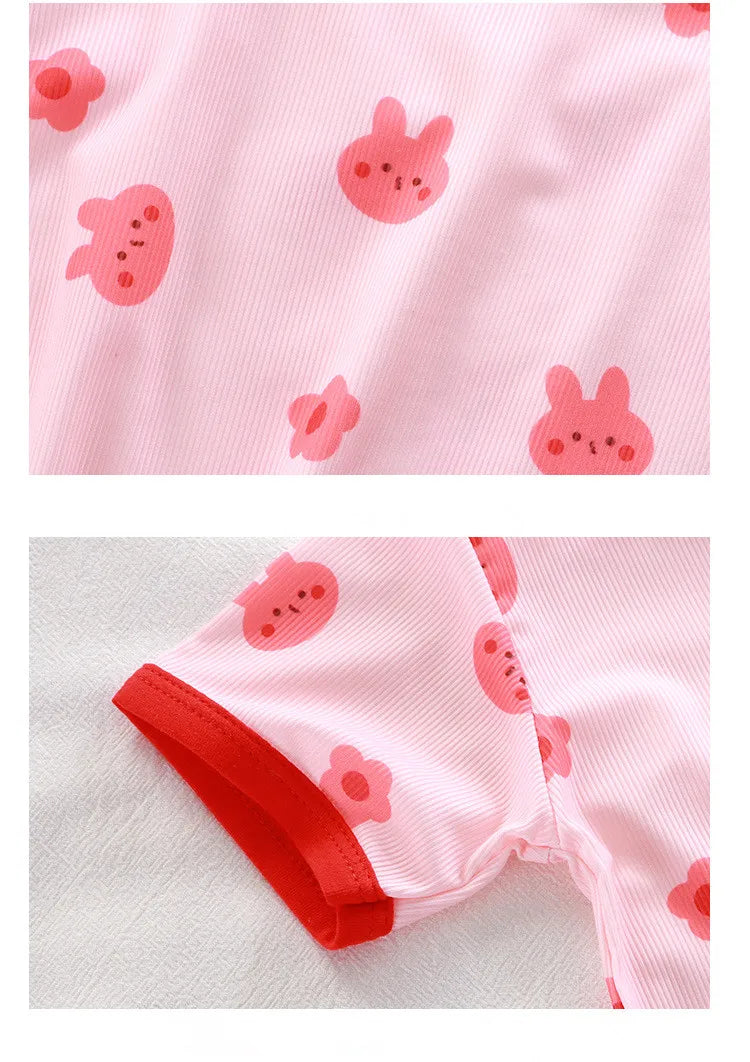 Baby Pajamas Sets Child Pajamas Toddler Short Sleeve Baby Nightwear Pyjamas Kids Cartoon Homewear Clothes