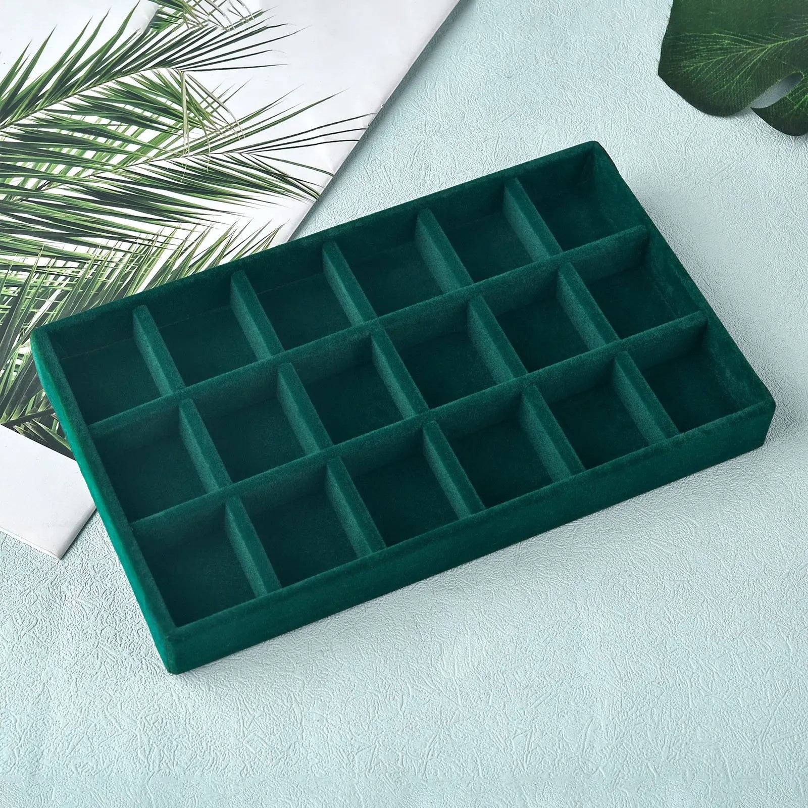 Velvet Jewelry Box Organizer DIY Earring Necklace Ring Jewelry Display Tray Portable Storage Box Jewelry Organizer Display Case