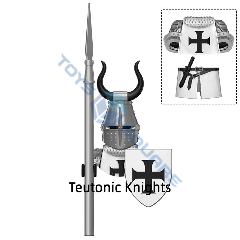 The Medieval Teutonic Knights Hospitaller Model Blocks MOC Bricks Set Toys For Children DT8901