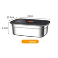 Stainless Steel Camping Lunch Box Sealed Microwave Suitable Bento Box Leak-proof Large Capacity Refrigerator Freezer Storage Box