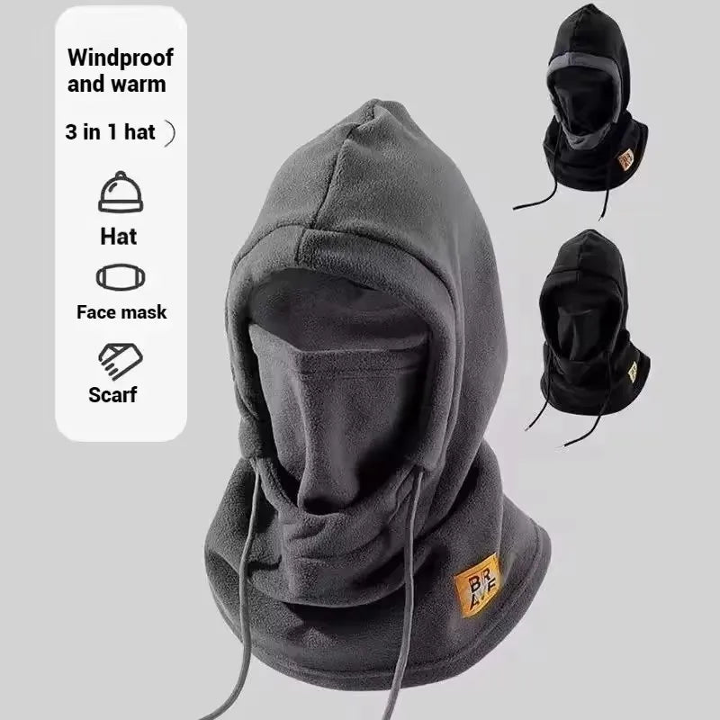 Fleece Winter Balaclava Hat With Neck Warmer Face Mask
