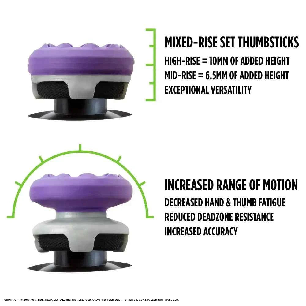 Silicone cap High-Rise Freeks Stick for P4 PS5 Joystick Compatible with 8BitDo Ultimate Controller Performance Thumb Grips Stick
