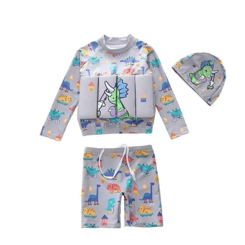 Children Buoyancy Swimming Suit Diving Bathing Suit Swimsuit Boys Summer Beachwear Cartoon Swim Shorts