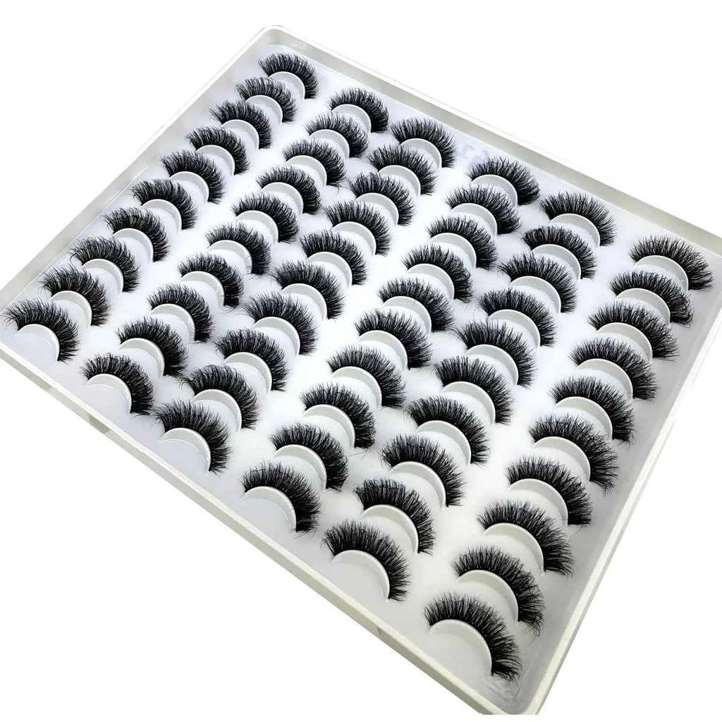 HBZGTLAD 30/40 pairs of natural long 3D artificial mink false eyelashes false eyelashes makeup set mink eyelashes extended eyela