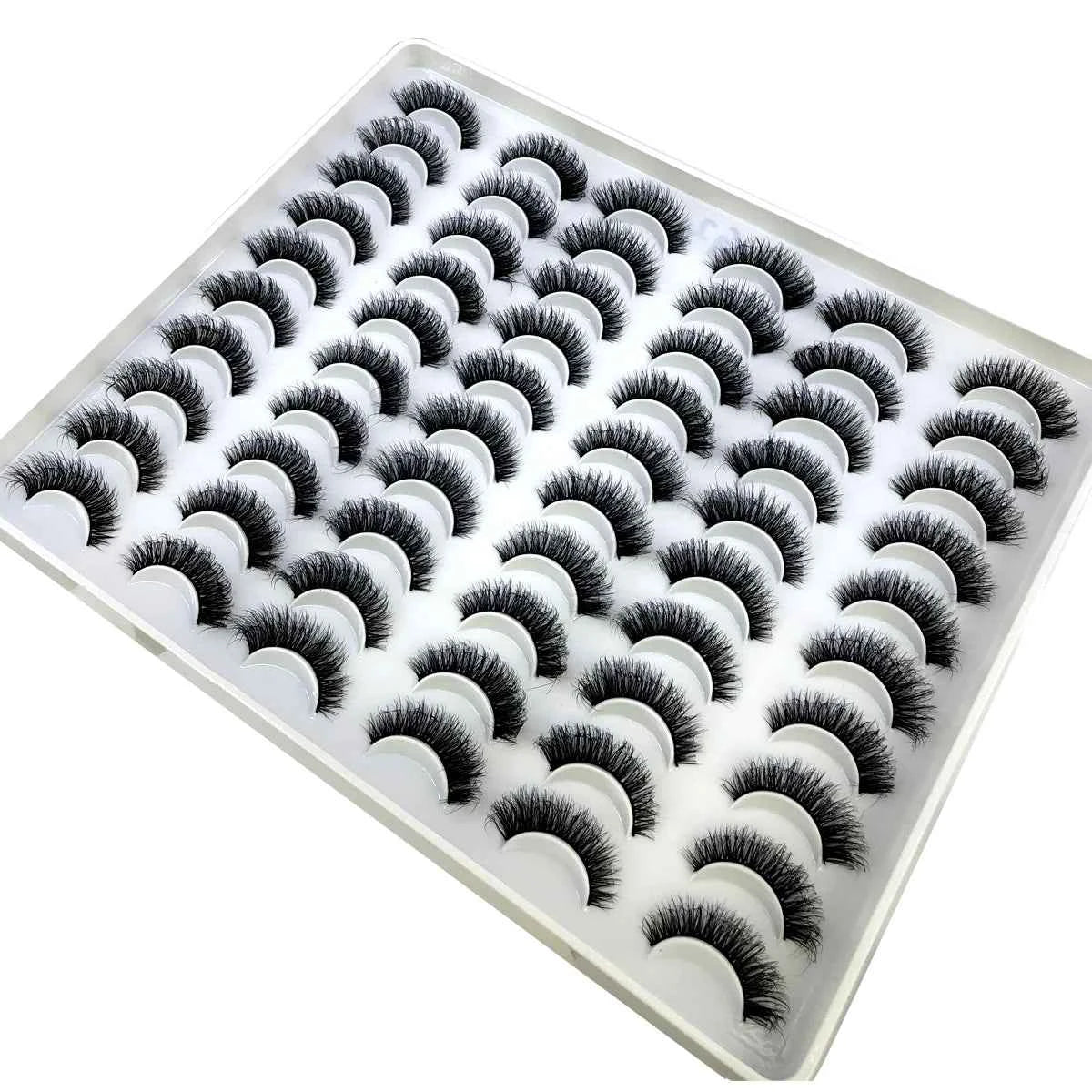 HBZGTLAD 30/40 pairs of natural long 3D artificial mink false eyelashes false eyelashes makeup set mink eyelashes extended eyela