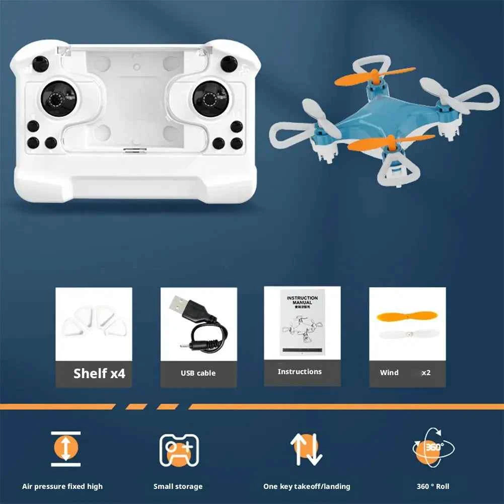 Mini Drone Easy Stunt Flights 360° Tricks Friendly Flyer, Mini Drone for Kids with LED Altitude Hold Propeller Protection Indoor