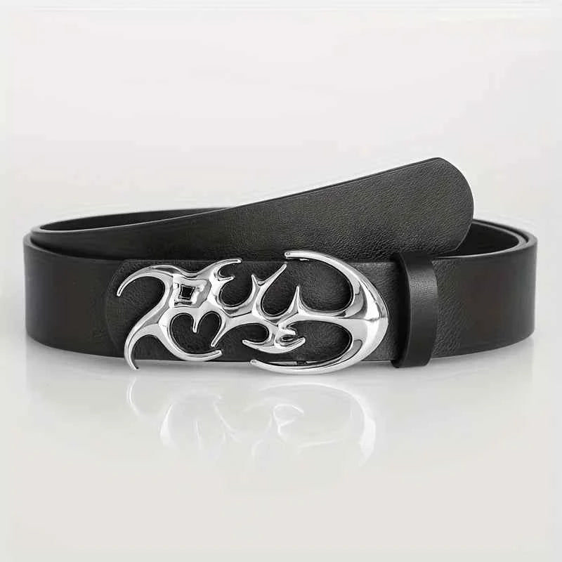 New Stylish Geometric Alloy Needle Buckle Fashion Punk Belt For Men Women - Trendy Accessory for Gift Giving，Neutral Waist Belt