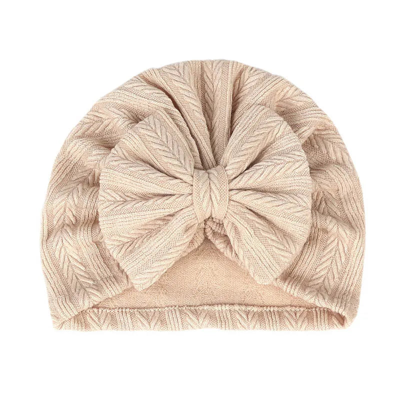 New Baby Hat For Newborn Infant Bows Turban Cap Autumn Winter Soft Baby Girl Bonnet Beanie Headwraps