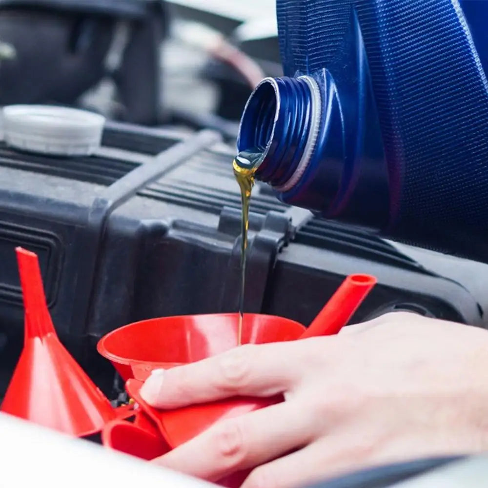 4Pcs Plastic Funnel Set for Car Gasoline Engine Oiling Funnel Auto Home Kitchen Function Portable Engine Oil Funnel tool