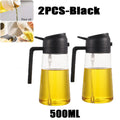 2in1 500ml Plastic Kitchen Oil Sprayer Spray Oil Olive Spray Bottle for Oil Dispenser BBQ Baking Roasting Picnic Kitchen Tool