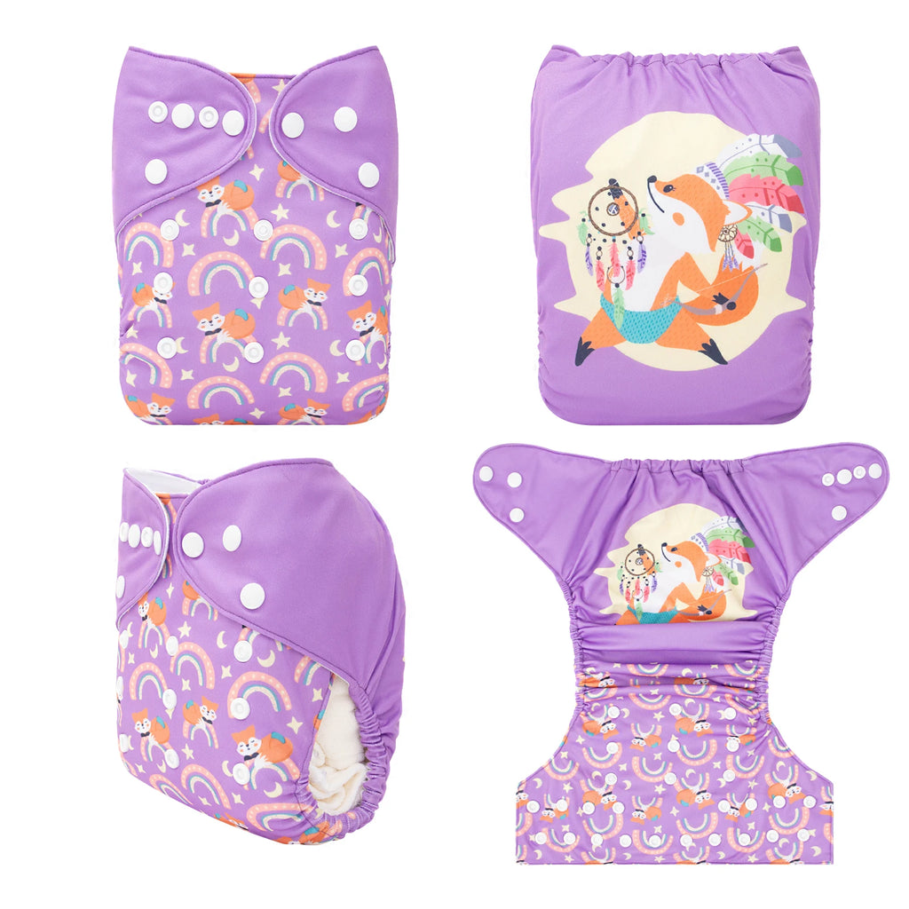 U Pick ALVABABY Digital Position Baby Cloth Diaper Reusable Baby Cloth Nappy with 1pc Microfiber Insert