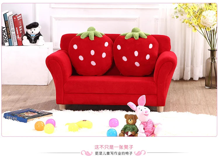 Children's Sofa Cute Cartoon Fabric Strawberry Sofa Modern Tatami Combination Baby Sofa