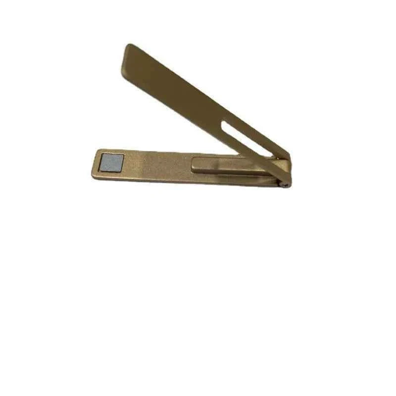 Magnetic Ultra Thin Foldable Mobile Phone Holder Bracket Metal Alloy Desktop Cell Phone Stands Universal Phone Support Kickstand