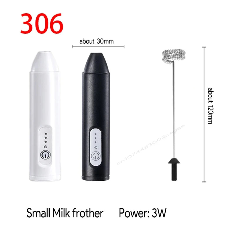 Wireless Milk Frothers  Electric USB Recharge 3 Speeds Handheld Blender Small Coffee Foam Maker Whisk For Coffee Kitchen Tools