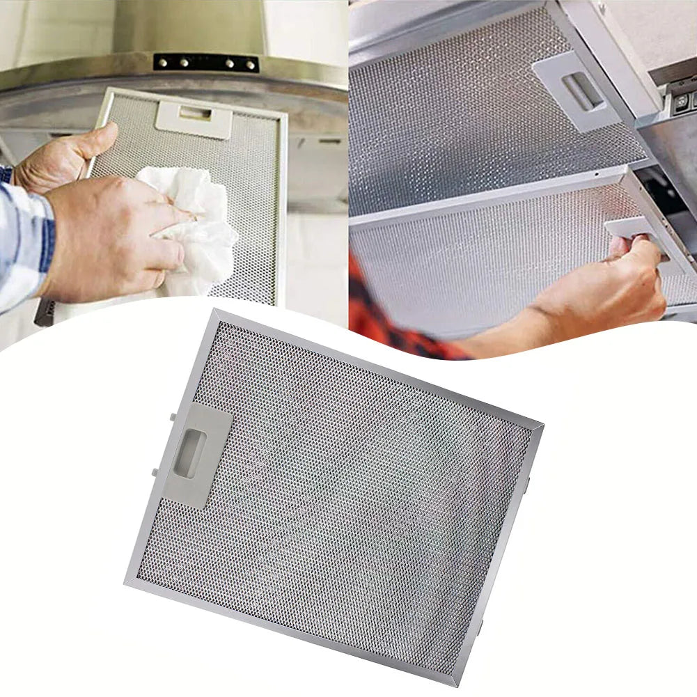 1 Pcs Silver Cooker Hood  Filters Metal Mesh Extractor Vent  Filter 305x267x9mm Silver Hoods Oil Filter  Range Hood Accessories