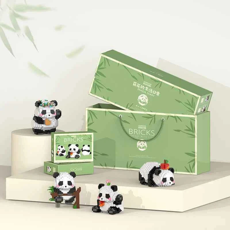 Creative DIY Assemable Animal Cute MINI Chinese Style Animal Panda Building Block Educational Boy Toys For Children Model Bricks