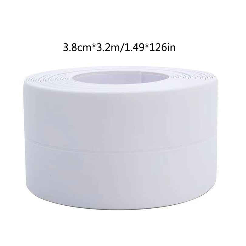 1 roll of waterproof and mold proof toilet sealing strip, kitchen bathroom self-adhesive sealing tape, bathroom waterproof tape