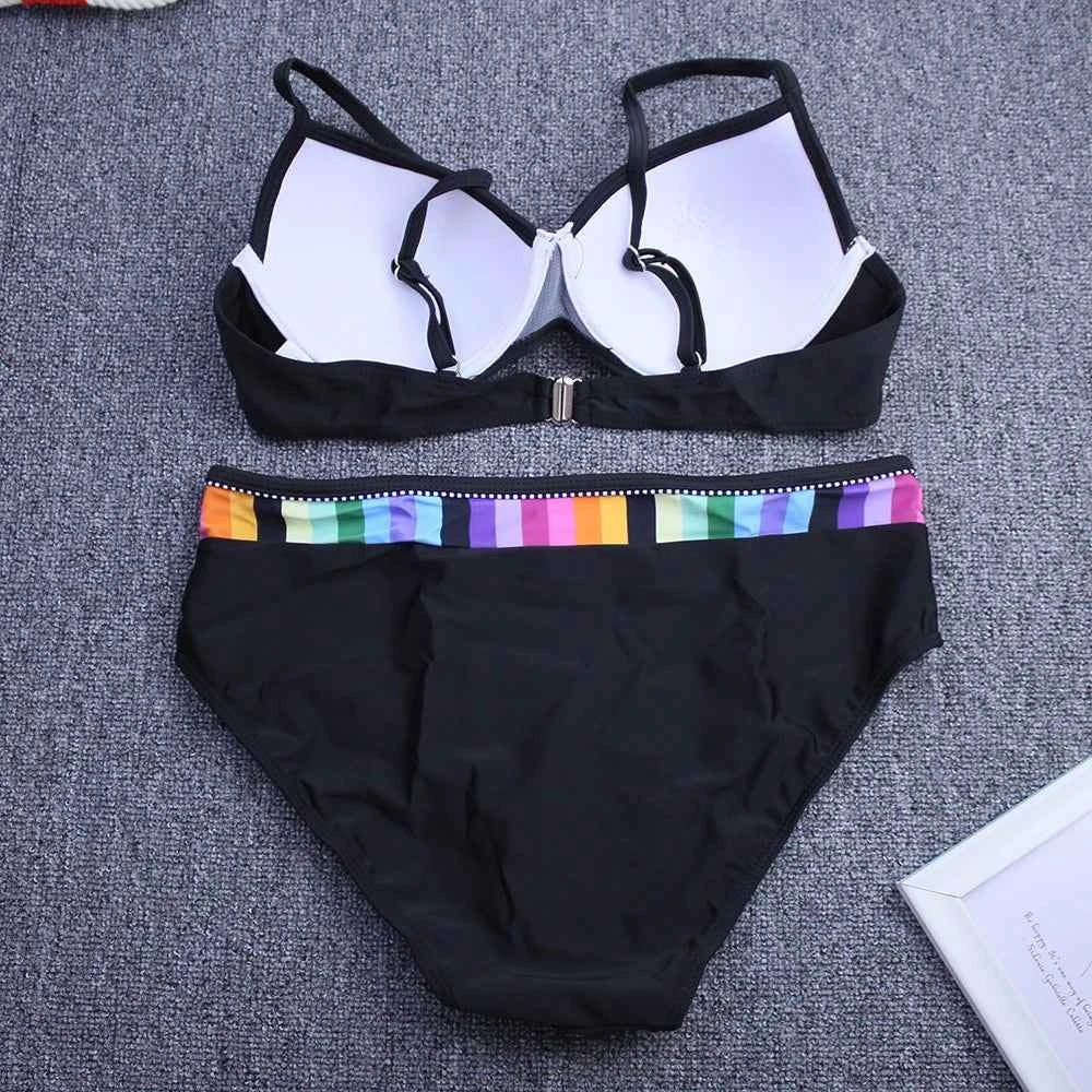 CPUTAN Vintage Bikini Set Push Up Biquini 2024 Two Piece Swimwear Women's Swimsuit Plus Size Brazilian Bathing Suit Beachwear