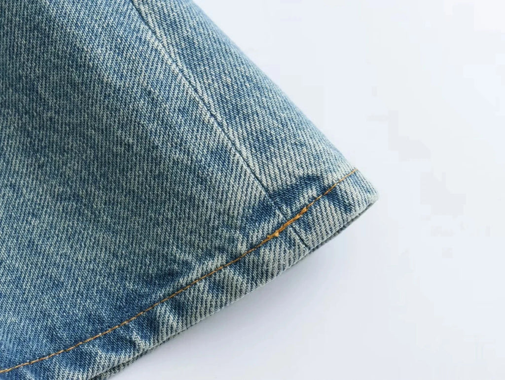Faionable Versatile Women's Denim Vest S4290 Sexy Top for All Seasons Spring Summer Autumn Winter by WMDR