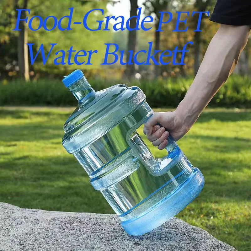 7.5L Water Bottle with Cap, Food Grade Blue Transparent Plastic, for Water Dispenser, Home/Office Use